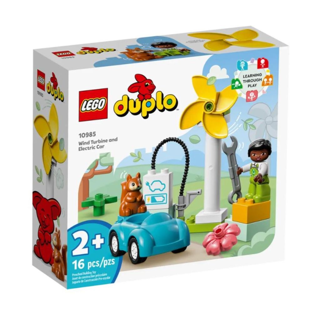 LEGO® DUPLO® Town - Вятърна турбина и електрическа кола (10985)