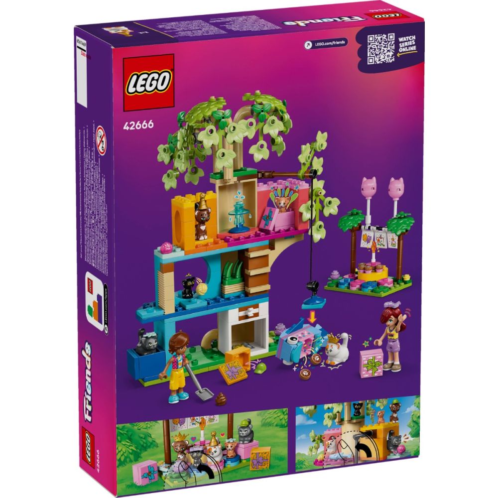 LEGO® Friends - Котешко парти за рожден ден и дървесна къща (42666)