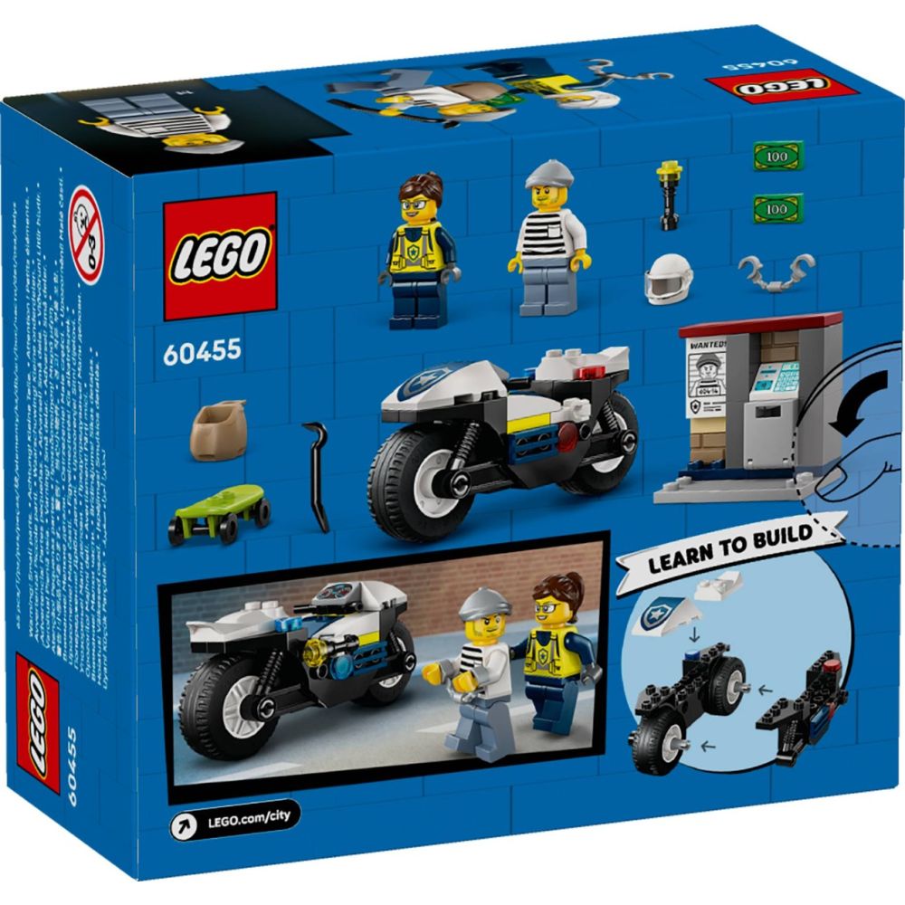 LEGO® City - Преследване с полицейски мотоциклет (60455)