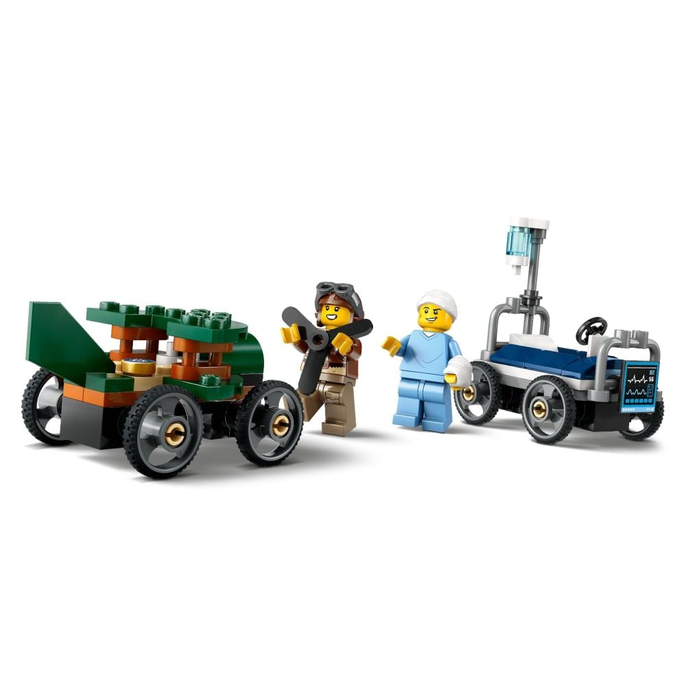 LEGO® City - Самолет срещу болнично легло: комплект състезателни коли (60459)