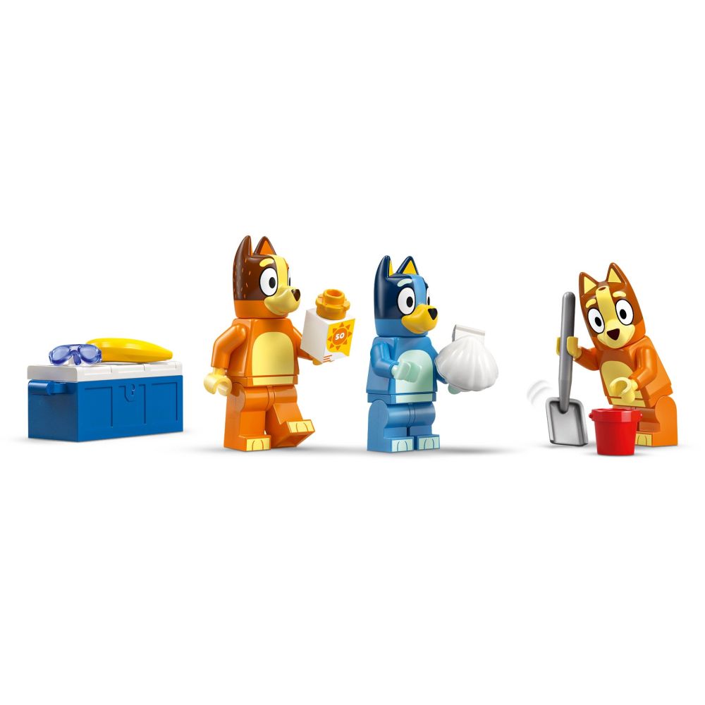 LEGO® Bluey - Пътуване до плажа със семейната кола на Блуи (11202)