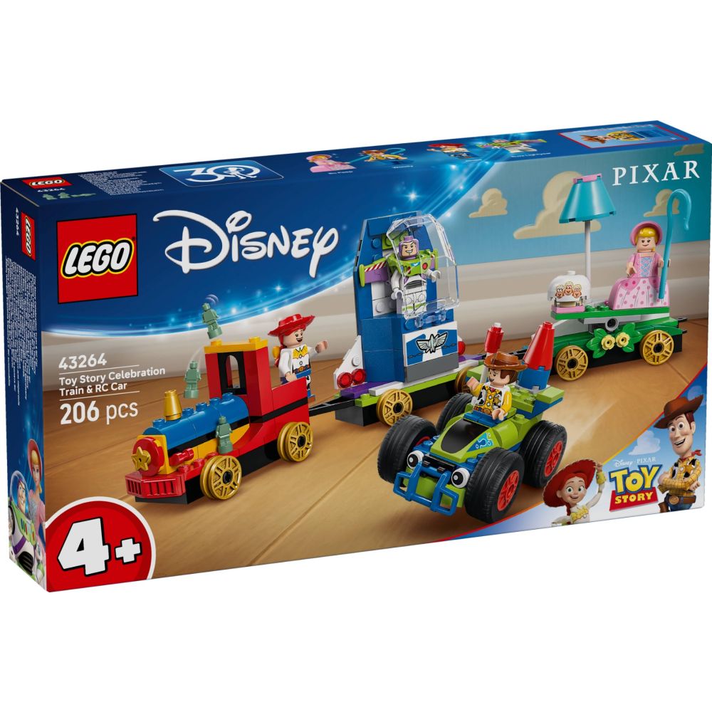 LEGO® Disney Pixar - „Играта на играчките“: Празничен влак и колата RC (43264)