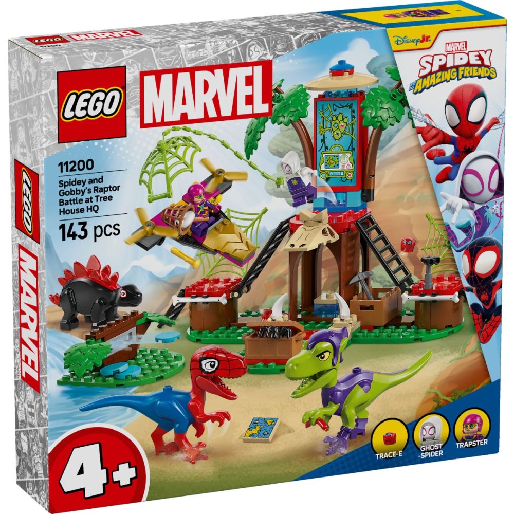 LEGO® Spidey - Битката с раптори на Спайди и Гоби в щаба в дървесната къща (11200)