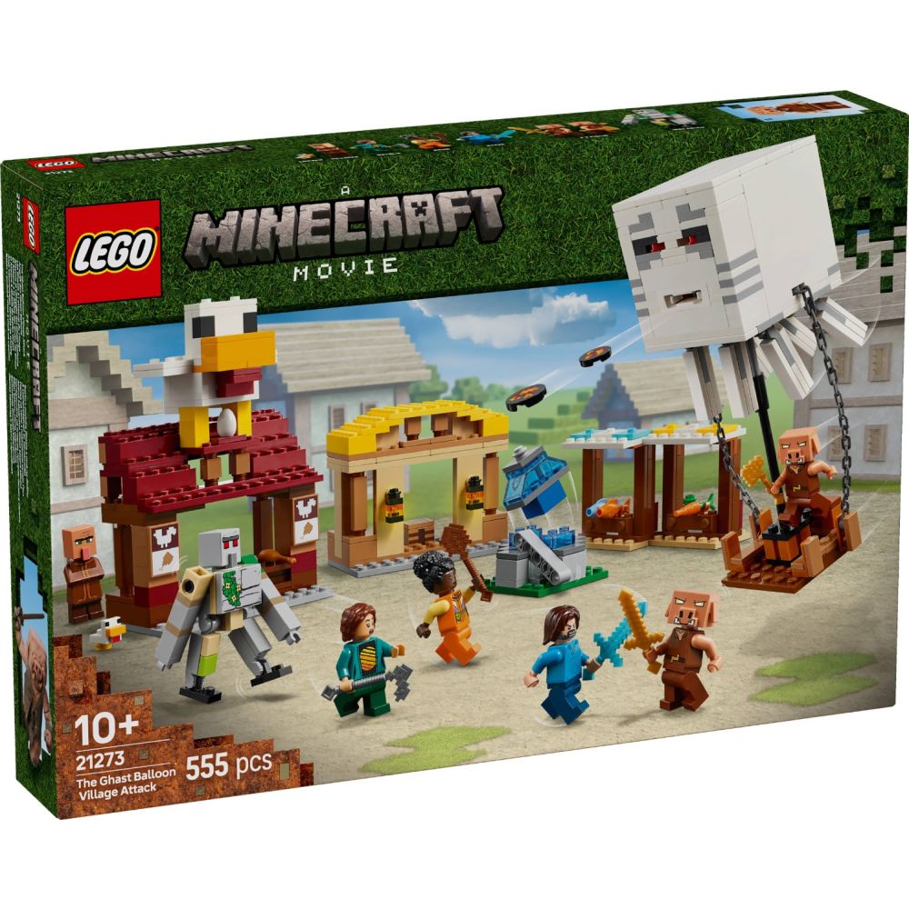 LEGO® Minecraft - Нападението на огнения призрак-балон в селото (21273)