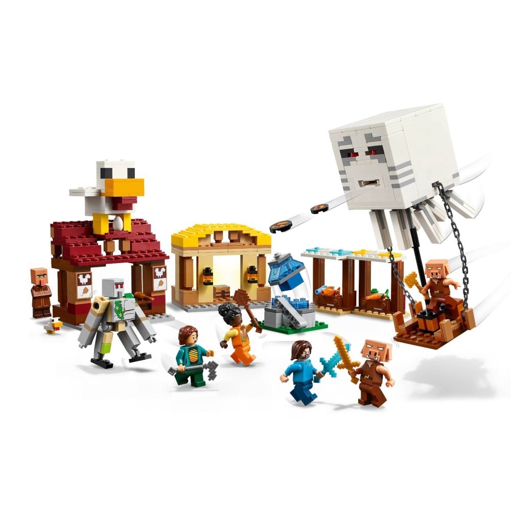 LEGO® Minecraft - Нападението на огнения призрак-балон в селото (21273)