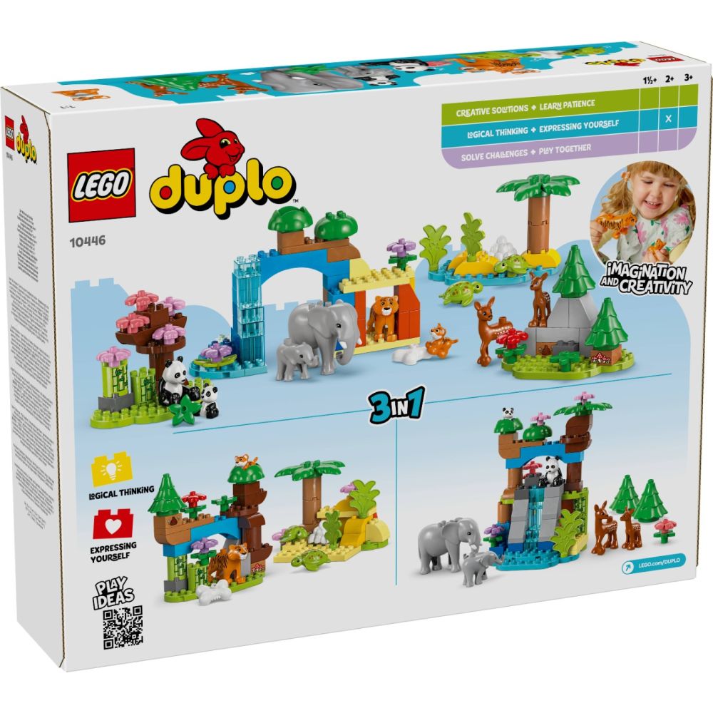 LEGO® DUPLO® - Семействата на дивите животни „3 в 1“ (10446)