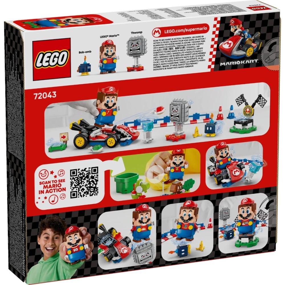 LEGO® Super Mario - Mario Kart™ – Интерактивна фигура LEGO® Mario™ и Standard Kart (72043)
