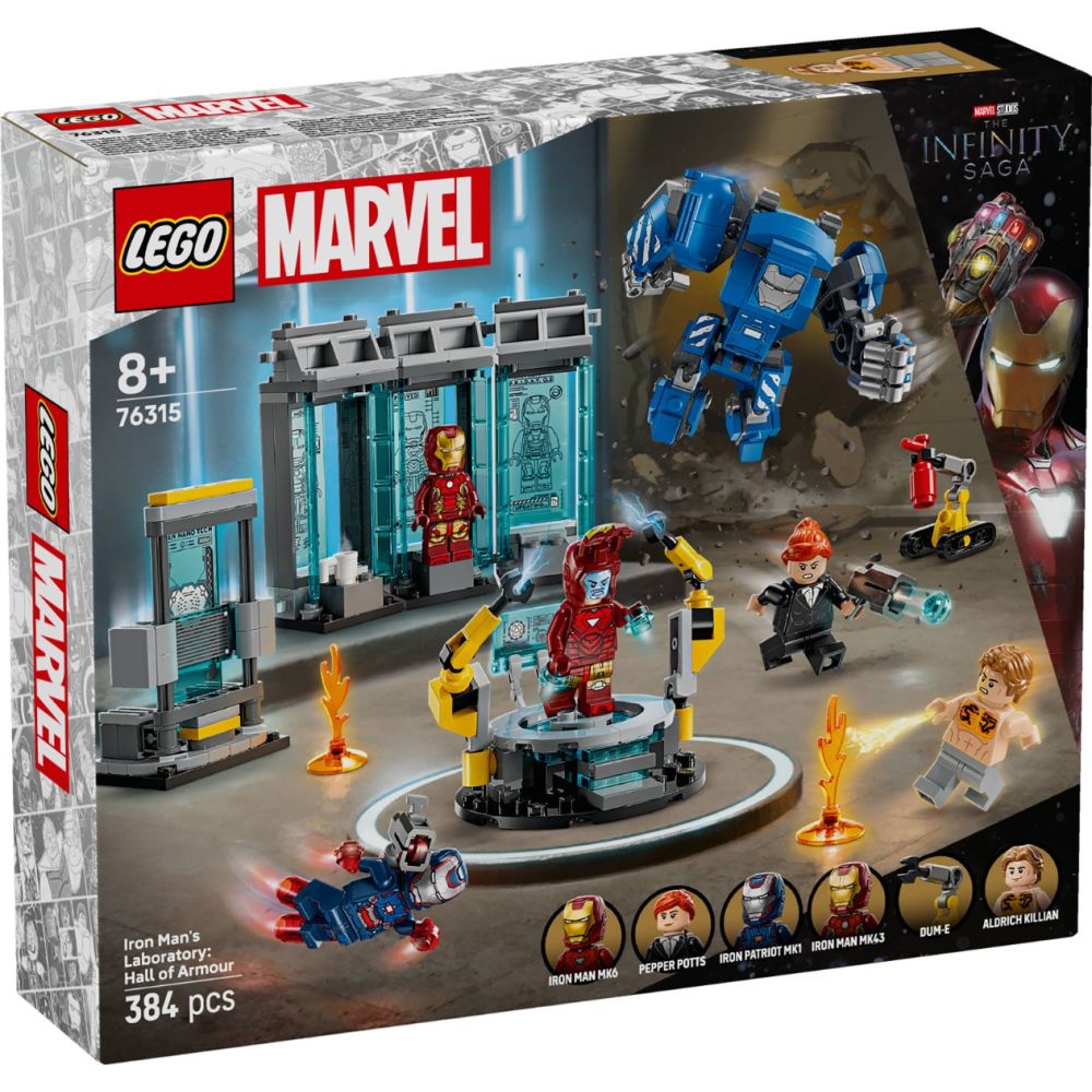 LEGO® Super Heroes - Лабораторията на Железния човек: Зала с брони (76315)
