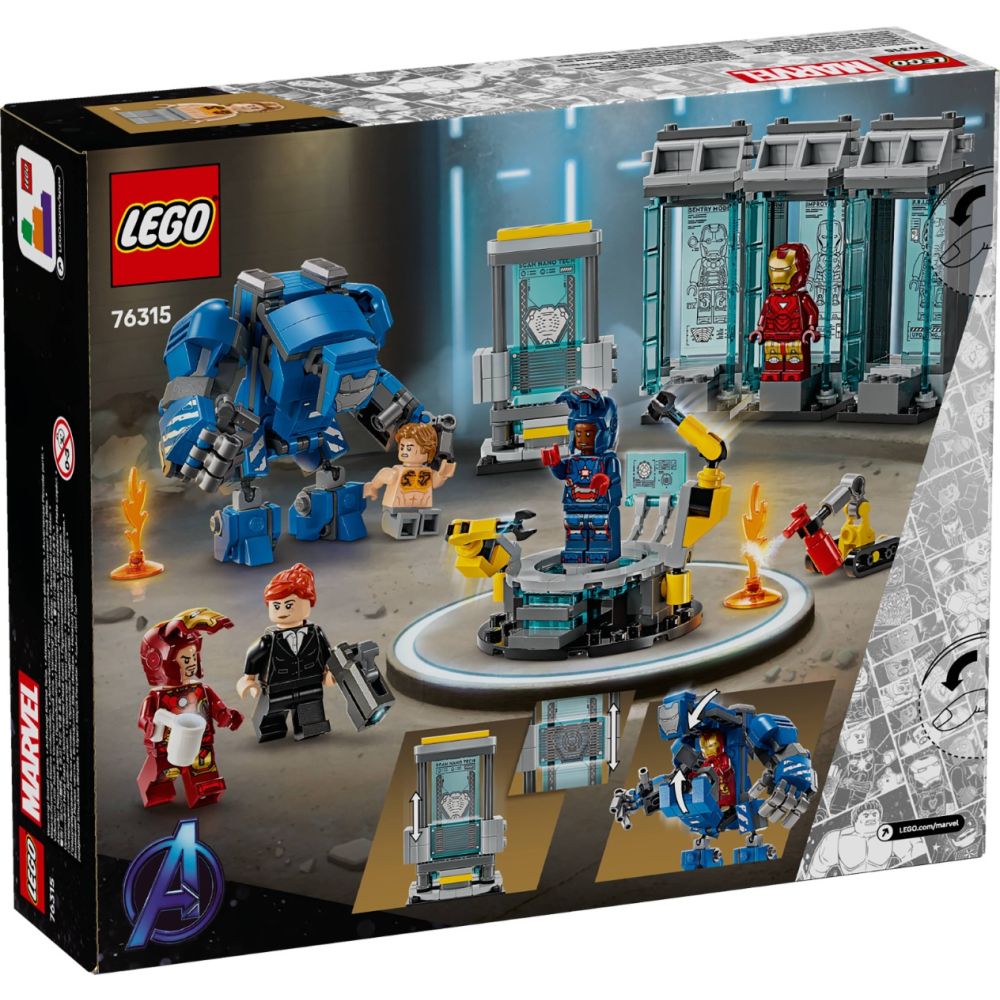 LEGO® Super Heroes - Лабораторията на Железния човек: Зала с брони (76315)
