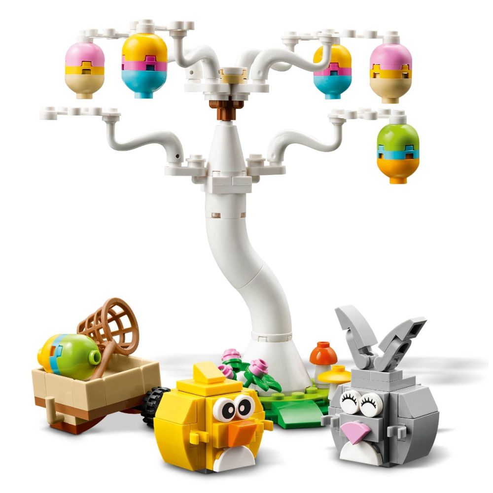 LEGO® Iconic - На лов за яйца с великденското зайче и пиленцето (40808)