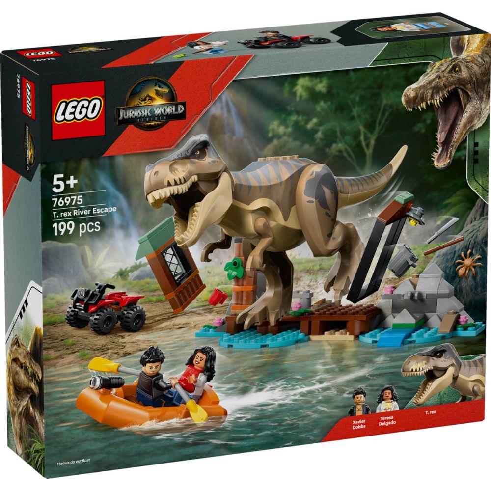 LEGO® Jurassic World - Бягство по реката от тиранозавър рекс (76975)