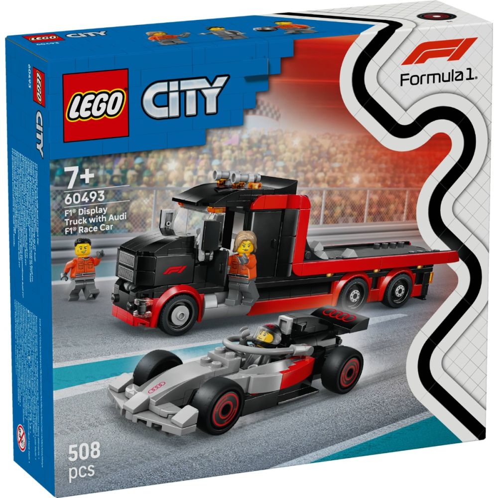 LEGO® City - Камион F1® за показване със състезателна кола Audi F1® (60493)