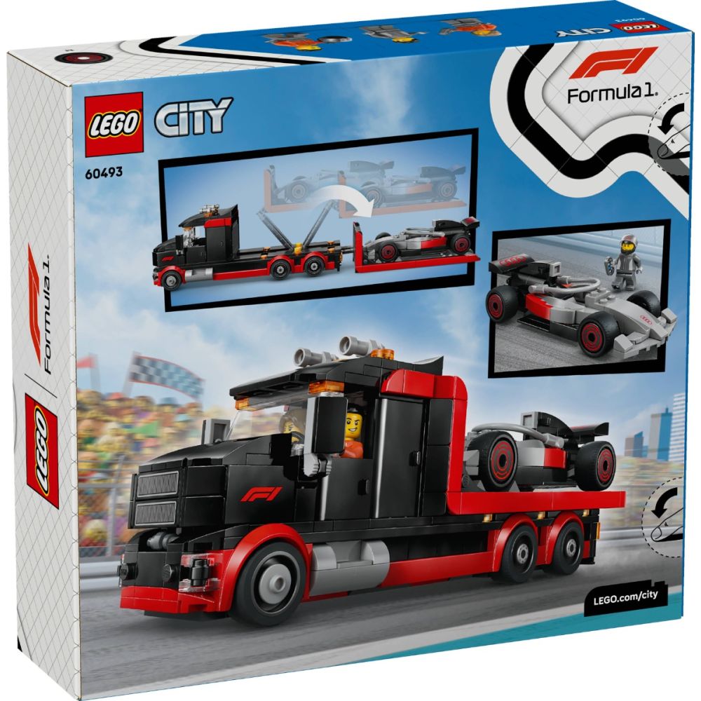 LEGO® City - Камион F1® за показване със състезателна кола Audi F1® (60493)