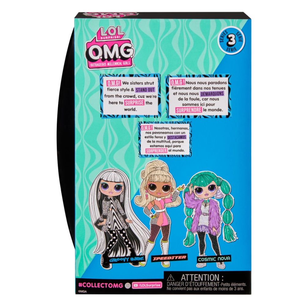 Кукла LOL Surprise OMG, Hos Doll, Серия 3, Groovy Babe, 588573EUC 