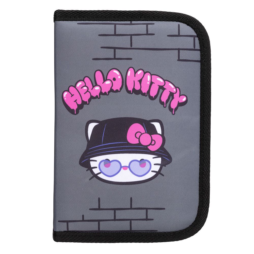 Необорудван несесер с 2 отделения, St Majewski, Hello Kitty, Сив