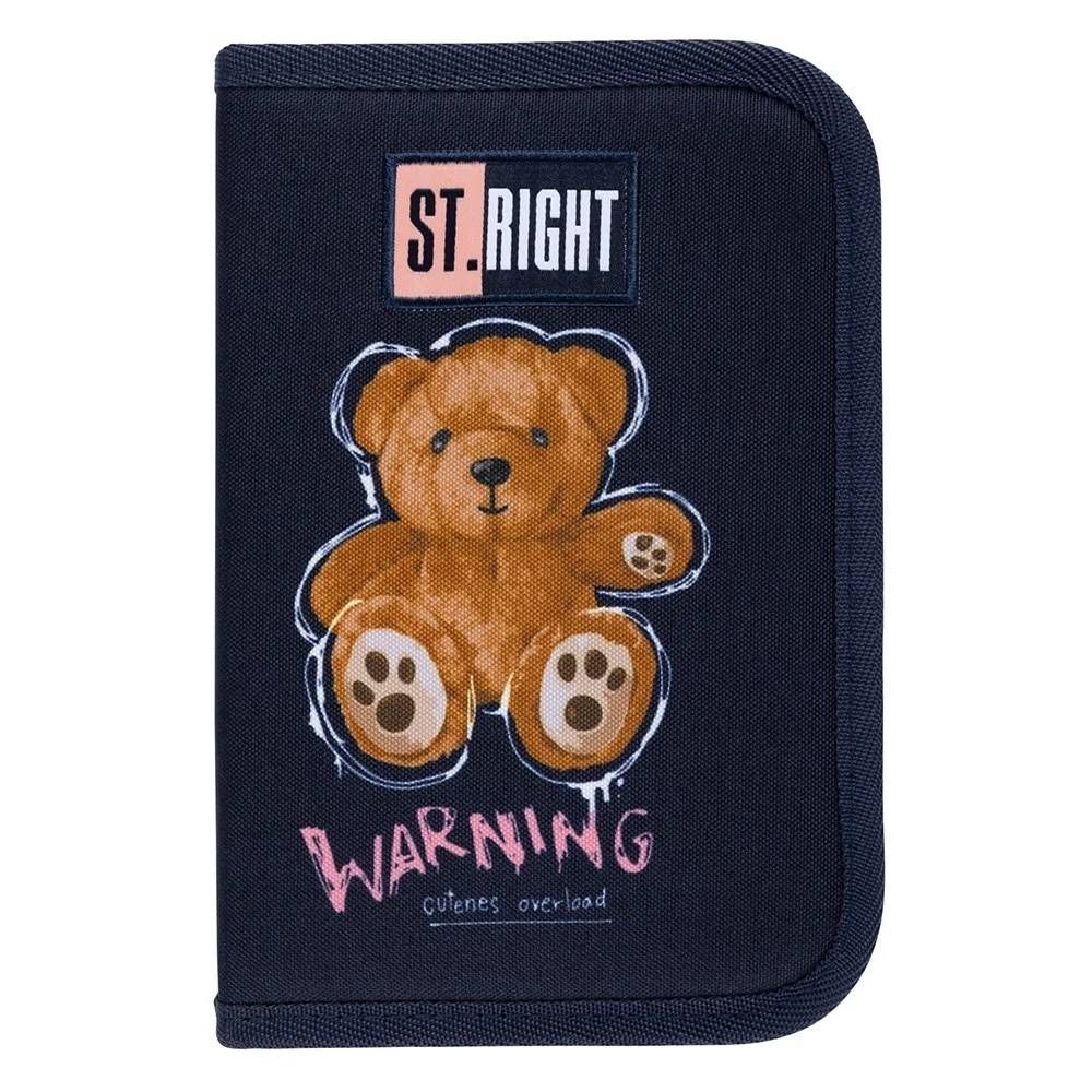 Ученически несесер с 1 цип, необорудван, 2 отделения, St Majewski, St. Right Teddy Bear
