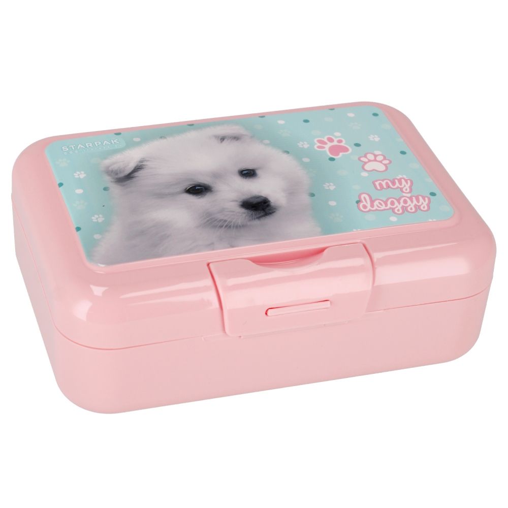 Комплект бутилка за вода 350 мл и кутия за обяд 16 x 12,5 см, Starpak, Cuties Doggy
