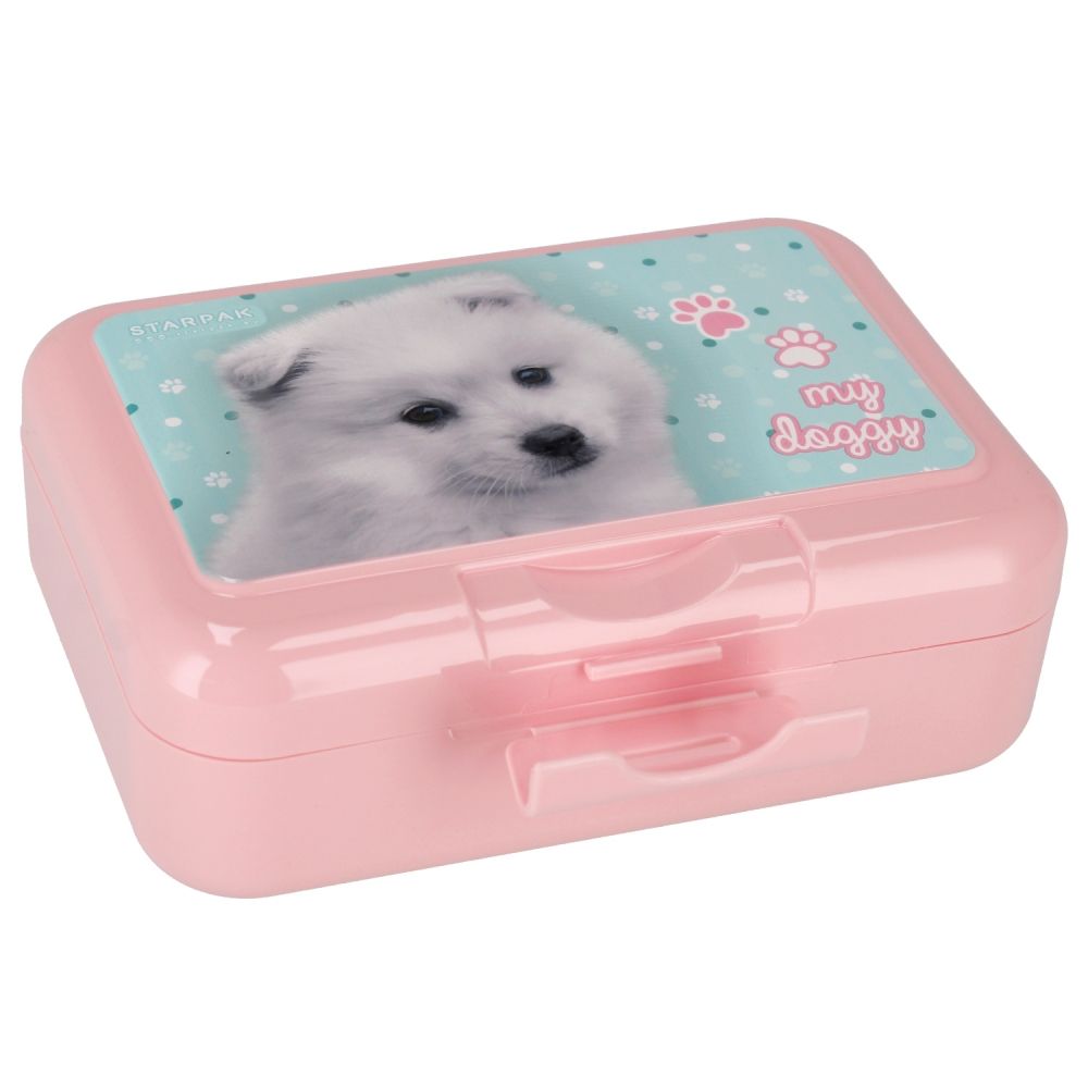 Комплект бутилка за вода 350 мл и кутия за обяд 16 x 12,5 см, Starpak, Cuties Doggy