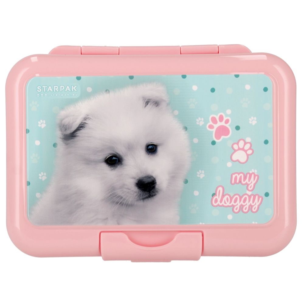 Комплект бутилка за вода 350 мл и кутия за обяд 16 x 12,5 см, Starpak, Cuties Doggy