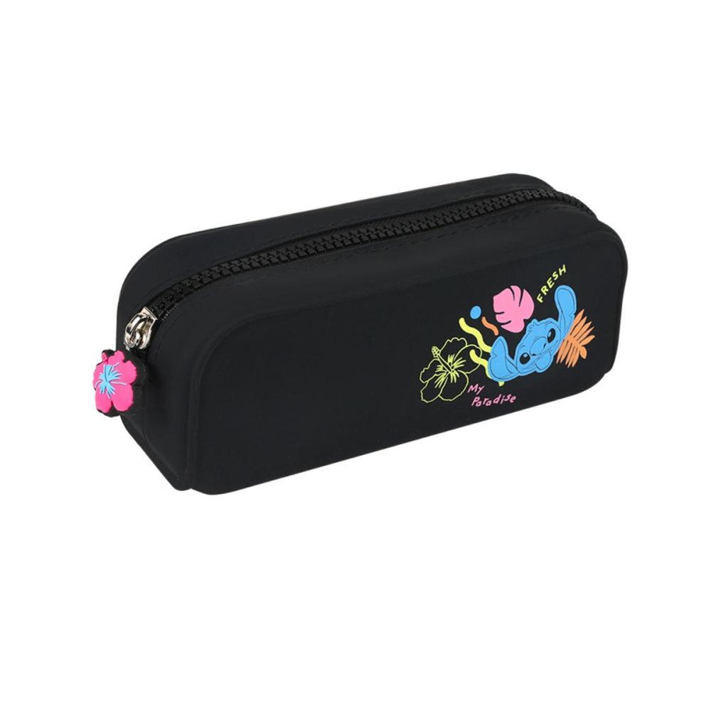 Несесер от силикон с 1 отделение, Coolpack, Disney Stitch, Черен