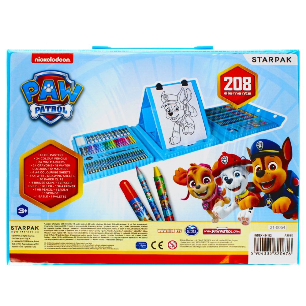 Комплект за рисуване Starpak, Paw Patrol, 208 части