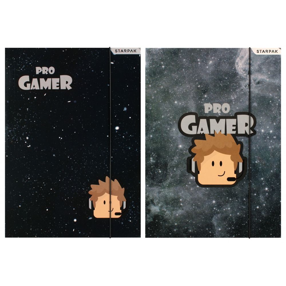 Папка А4 с ластик, Starpak, Pro Gamer, Черна