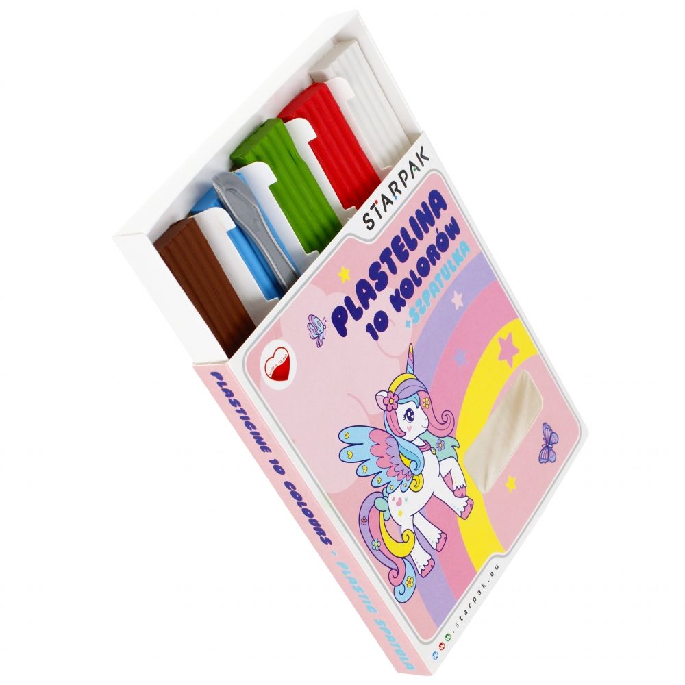 Комплект пластилин, Starpak, Unicorn, 10 бр