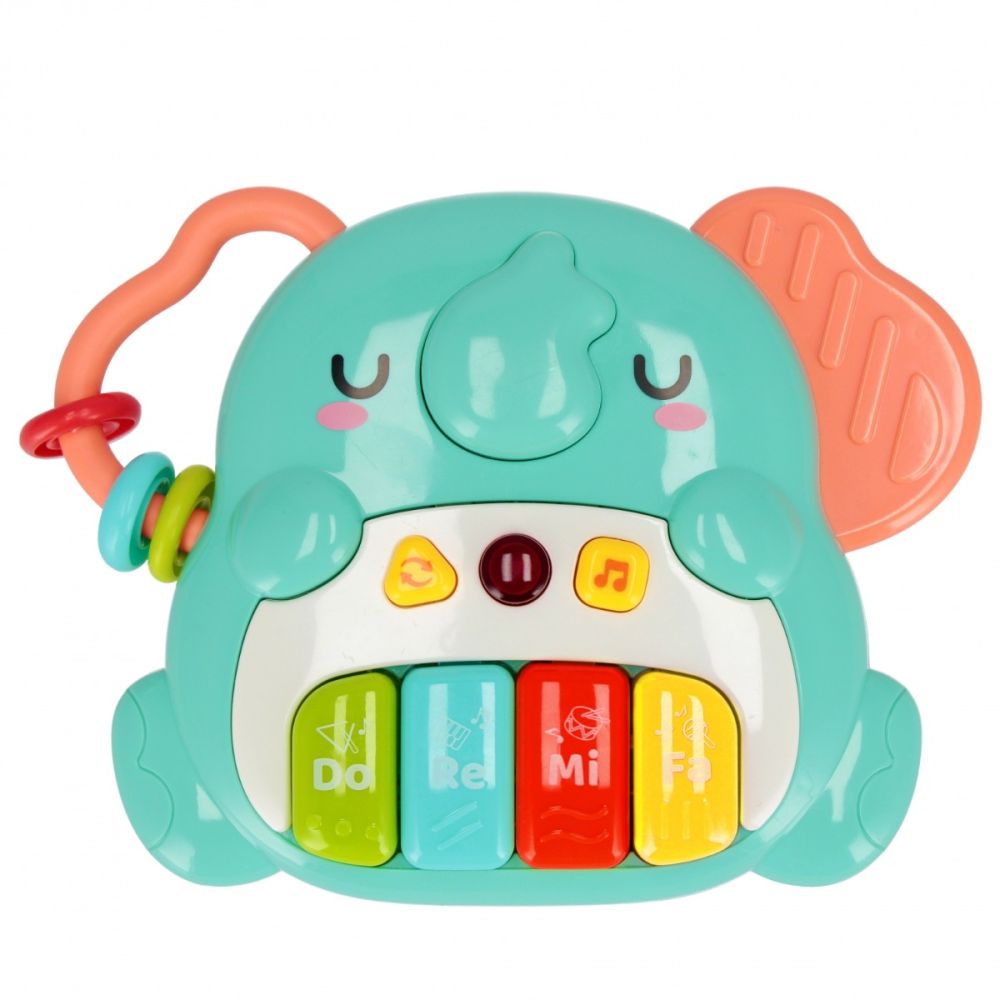 Интерактивна играчка, BamBam, Пиано с 4 клавиша, Слонче