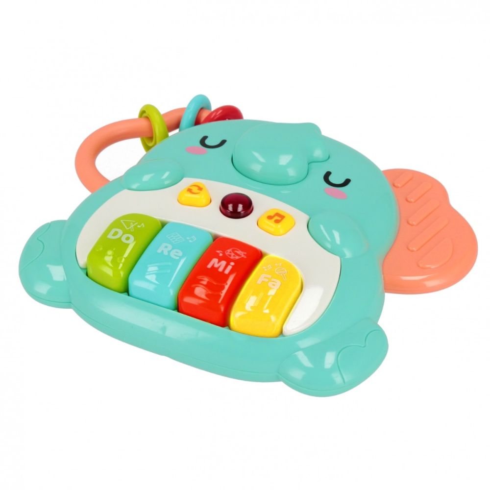 Интерактивна играчка, BamBam, Пиано с 4 клавиша, Слонче