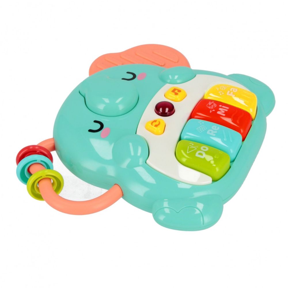 Интерактивна играчка, BamBam, Пиано с 4 клавиша, Слонче