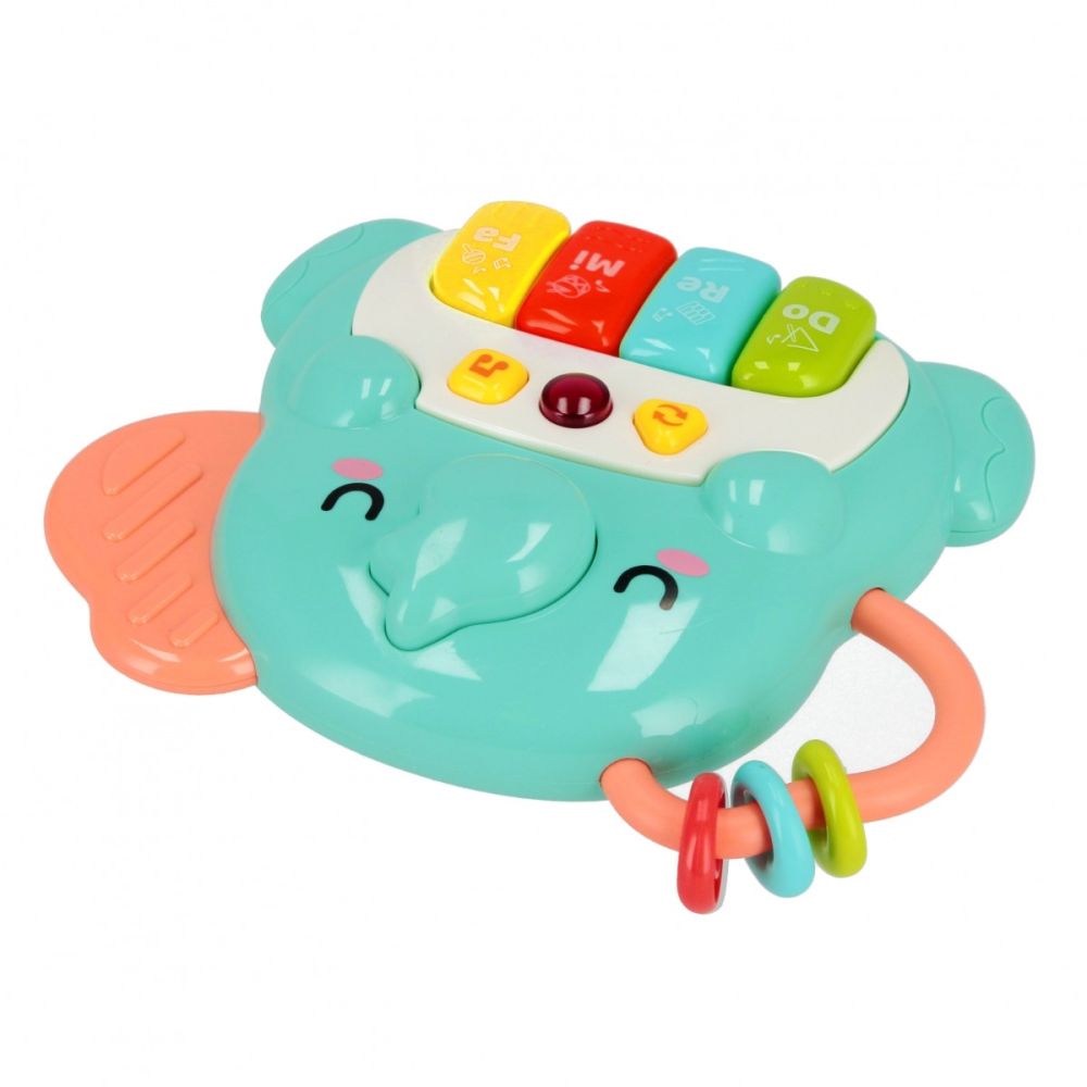 Интерактивна играчка, BamBam, Пиано с 4 клавиша, Слонче