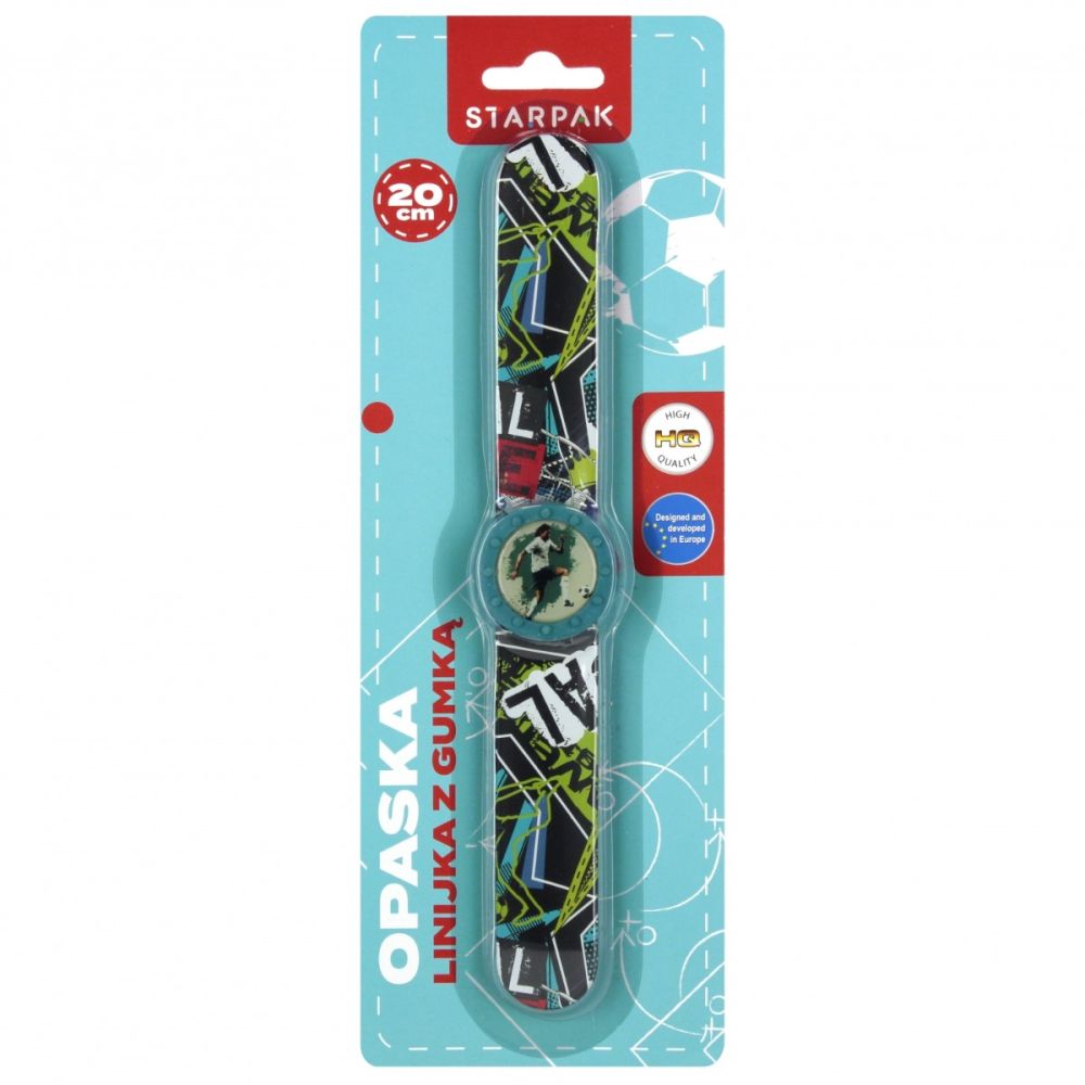 Гумена линийка с гумичка, с форма на часовник, Starpak, 20 см, Boy