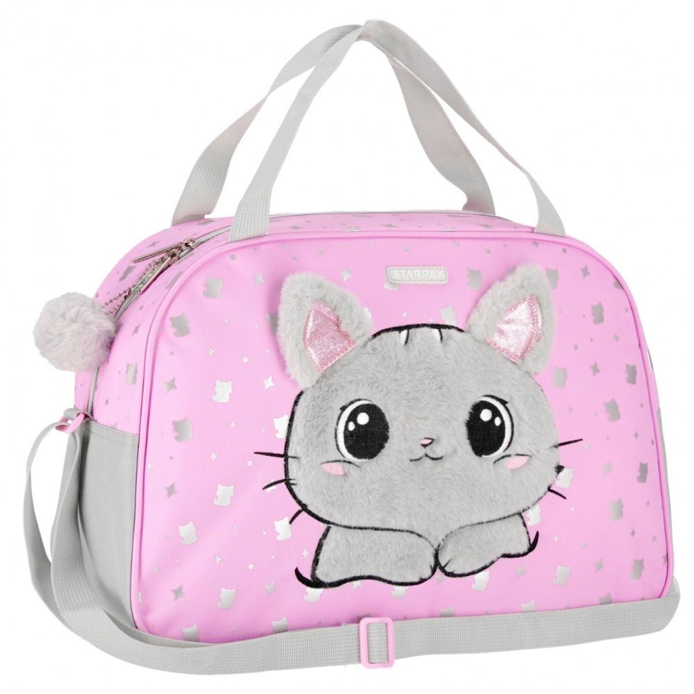 Спортна чанта за рамо, Starpak, Kitty Plush, Розова
