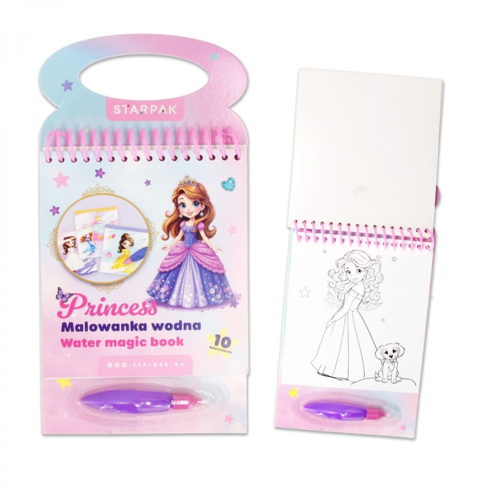 Книжка за оцветяване с вода, Starpak, Princess