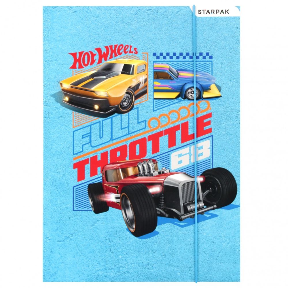 Папка А4 с ластик, Starpak, Hot Wheels