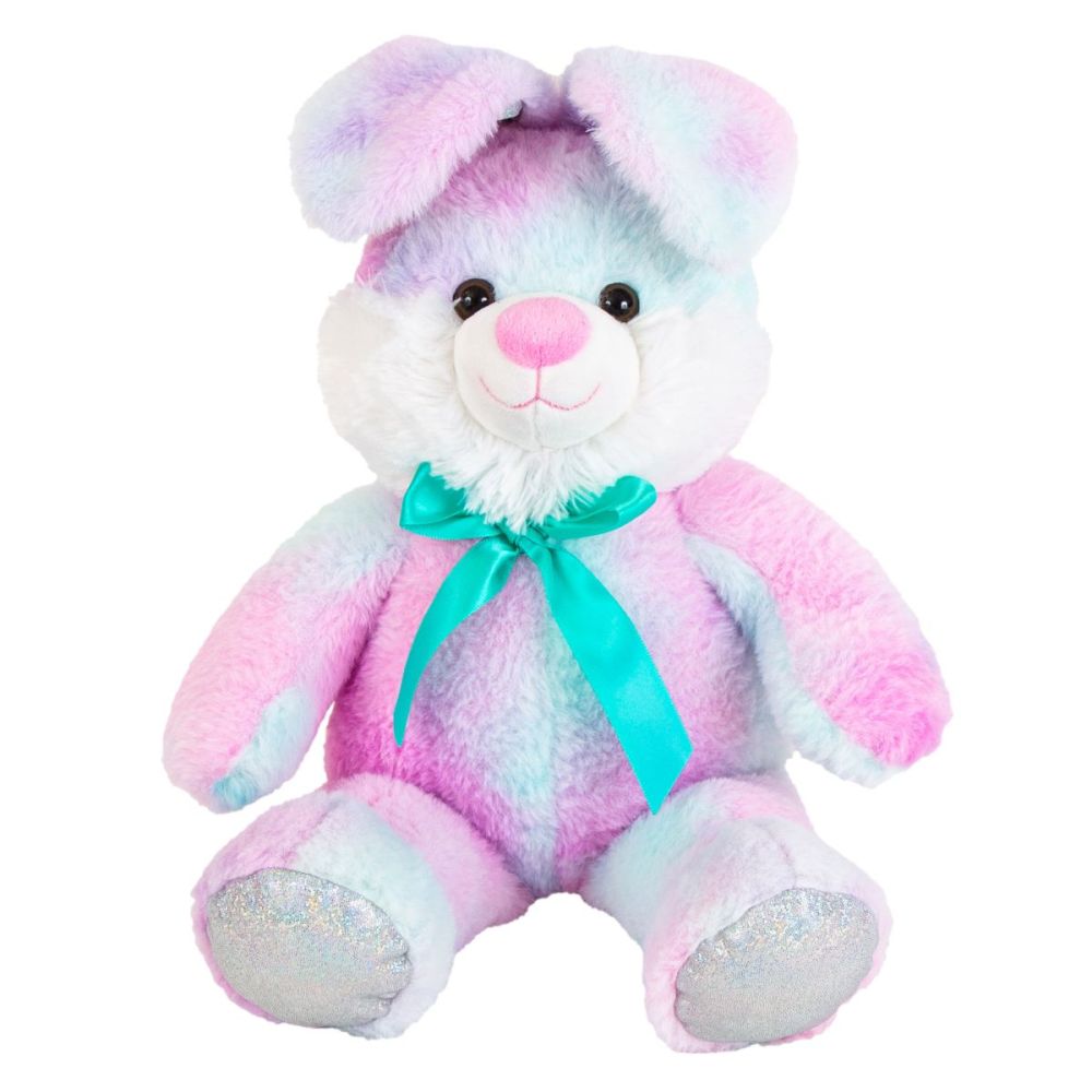 Плюшена играчка, Noriel, Многоцветно зайче 30 см