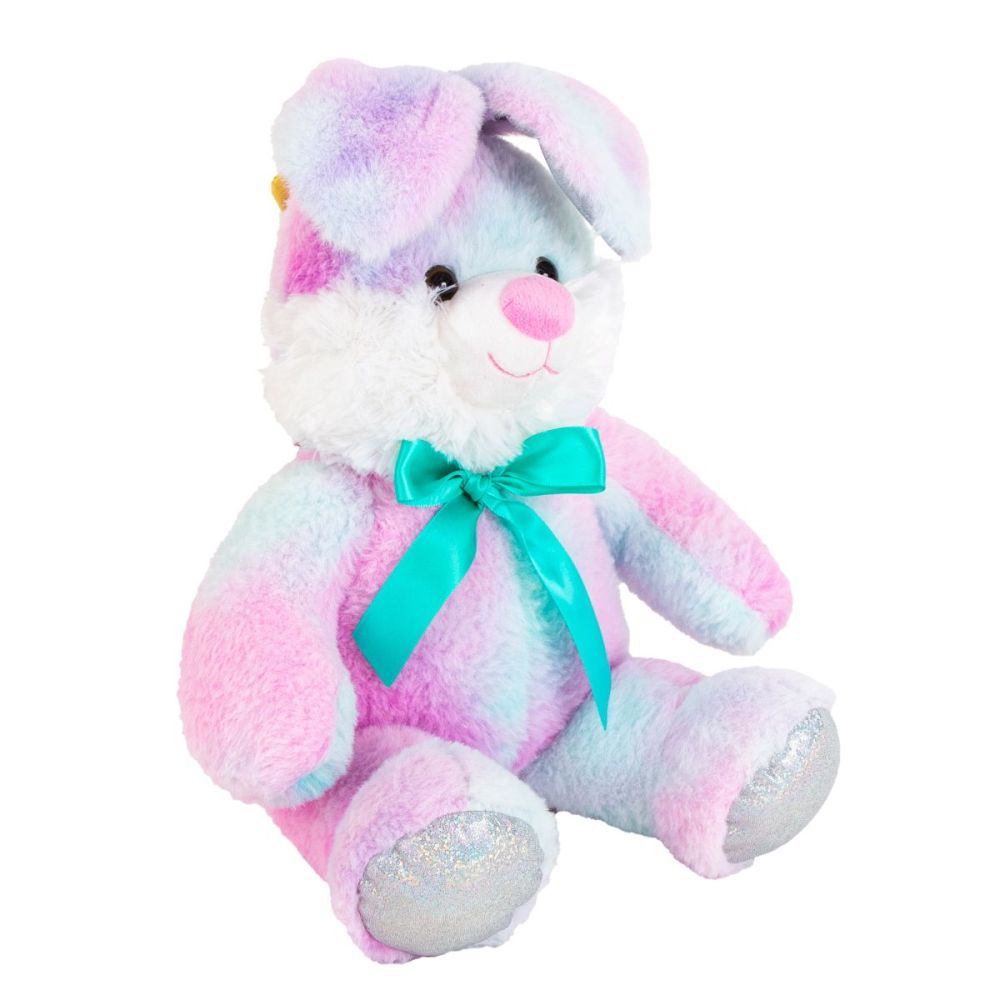Плюшена играчка, Noriel, Многоцветно зайче 30 см