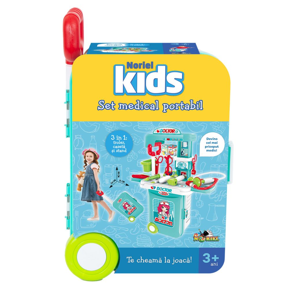  Преносим комплект, количка за лекар, Noriel Kids