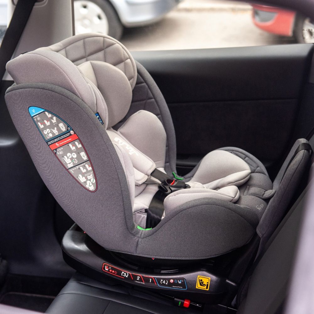 Столче за кола с isofix, Juju, Total 360 I-Size, Сиво
