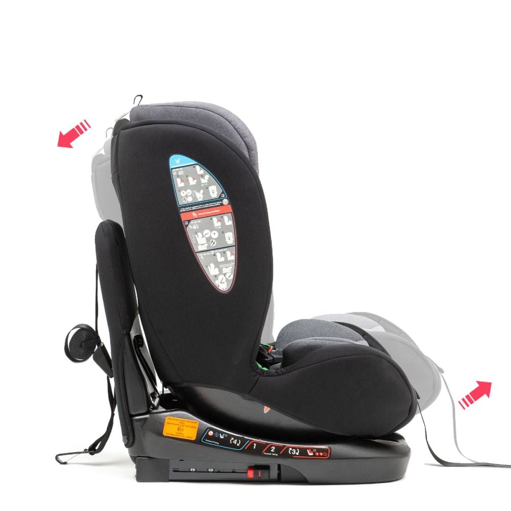Столче за кола с isofix, Juju, Total 360 I-Size, Черно