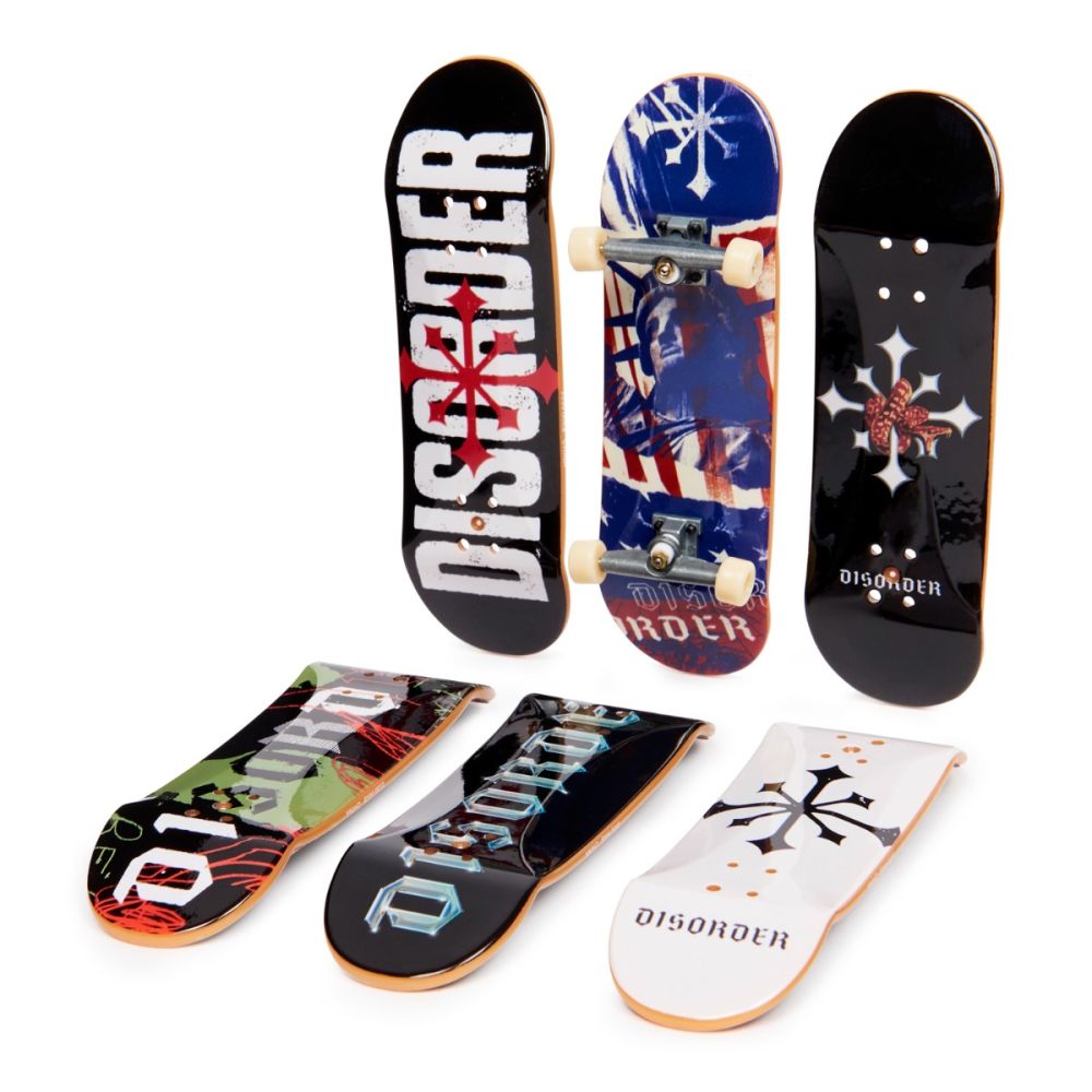 Комплект 6 мини скейтборда, Tech Deck, Sk8Shop Bonus Pack, Disorder, 20136710