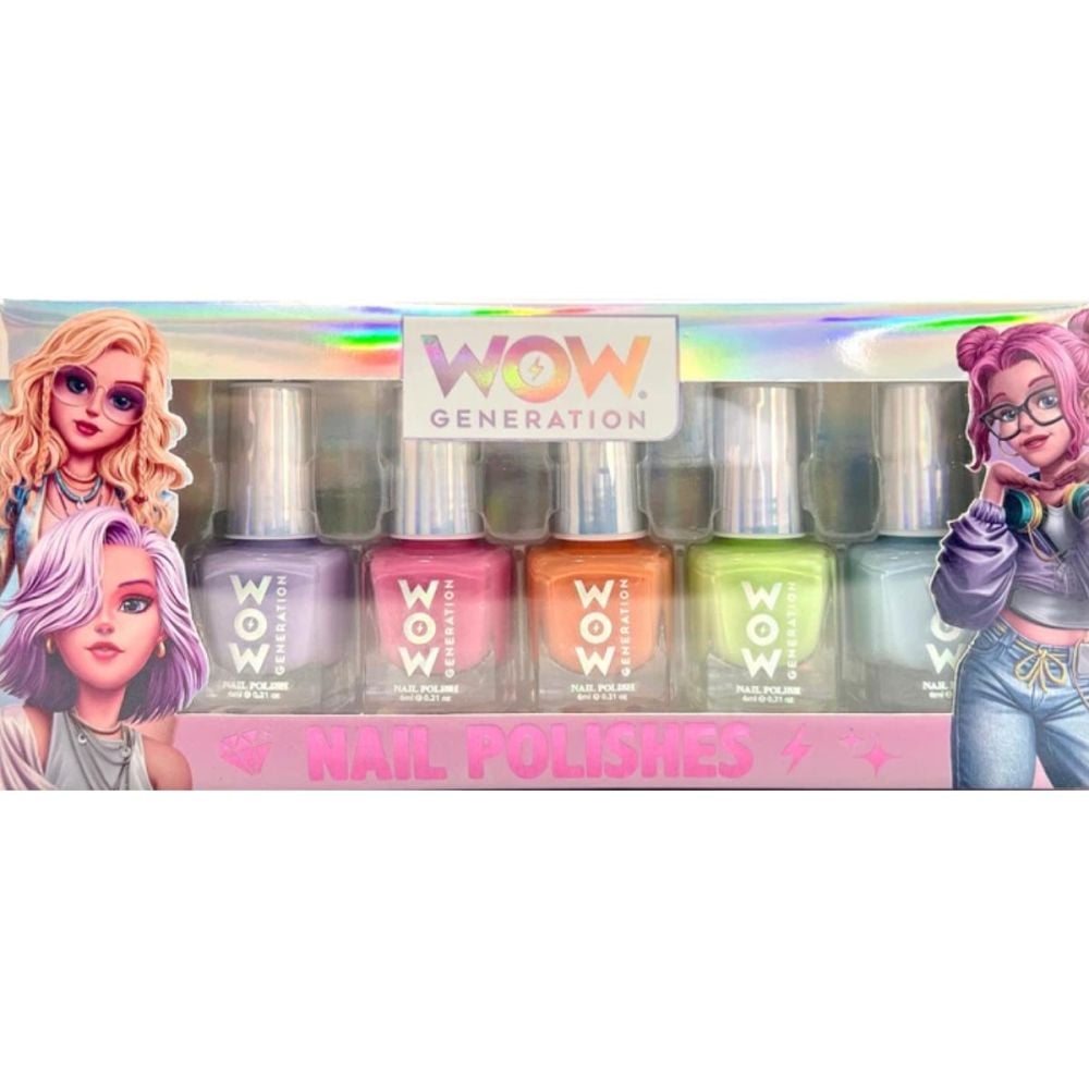 Комплект от 5 лака за нокти с брокат, Wow Generation, Shine like a Star