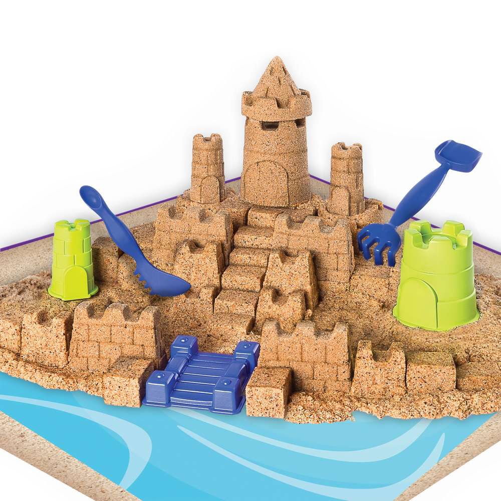 Комплект Kinetic sand - Замък от пясък, 1.4 кг