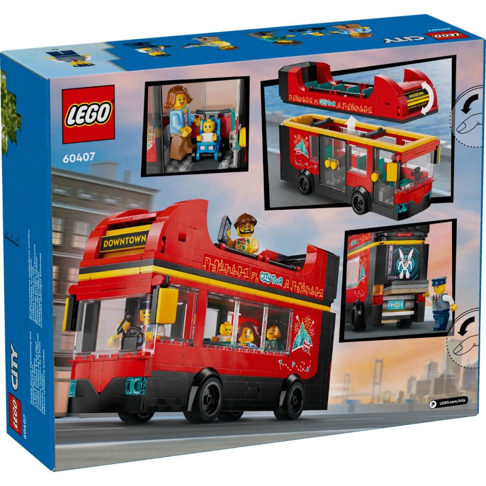 LEGO® City - Червен двуетажен автобус за обиколка (60407)