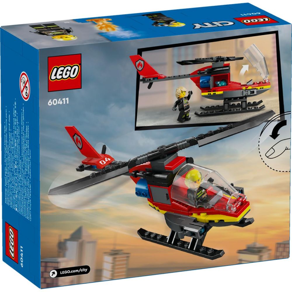 LEGO® City - Спасителен пожарникарски хеликоптер (60411)