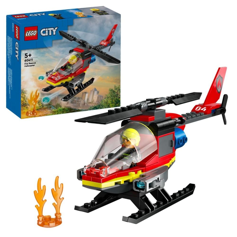 LEGO® City - Спасителен пожарникарски хеликоптер (60411)