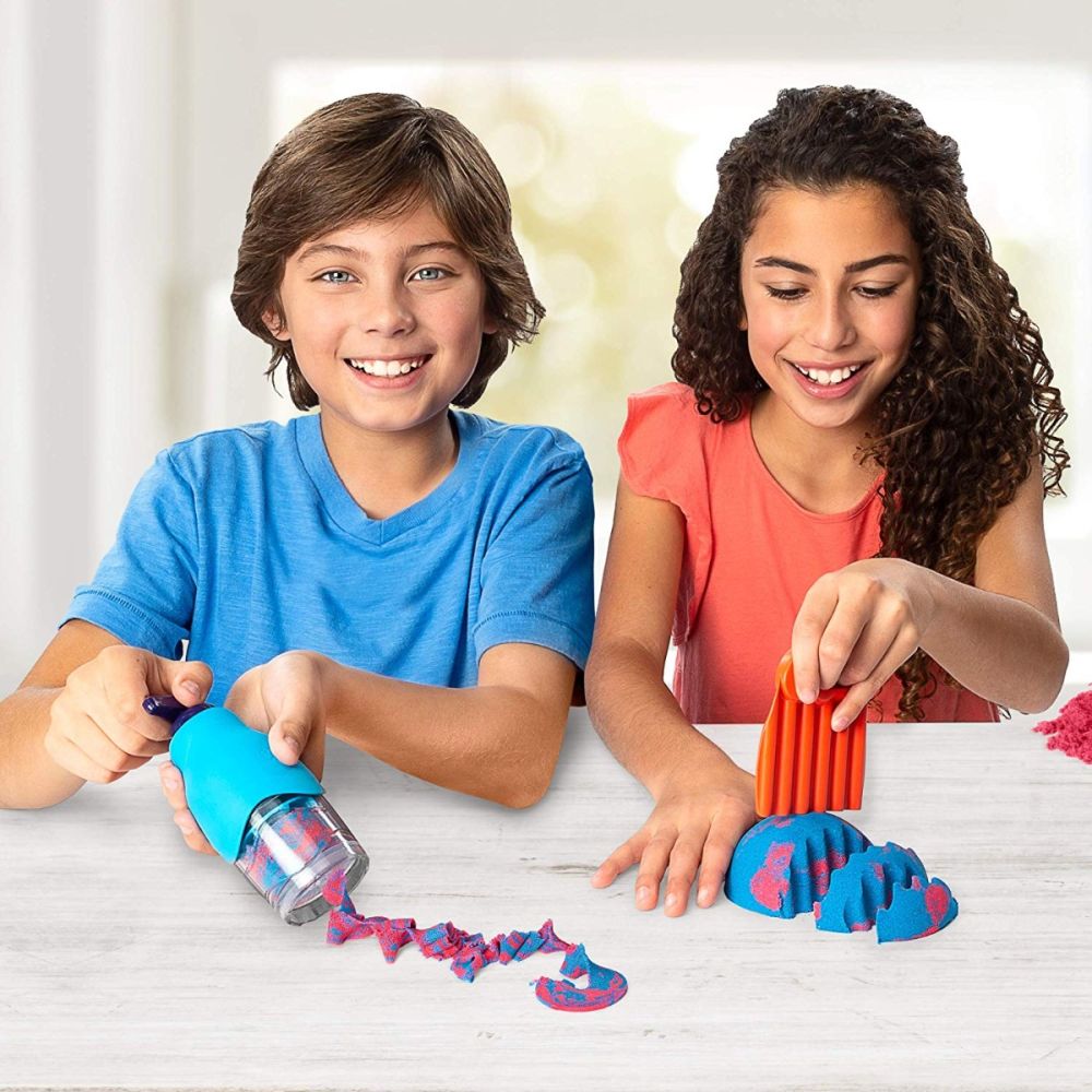 Комплект от 10 аксесоара и пясък Sandtastic Kinetic Sand