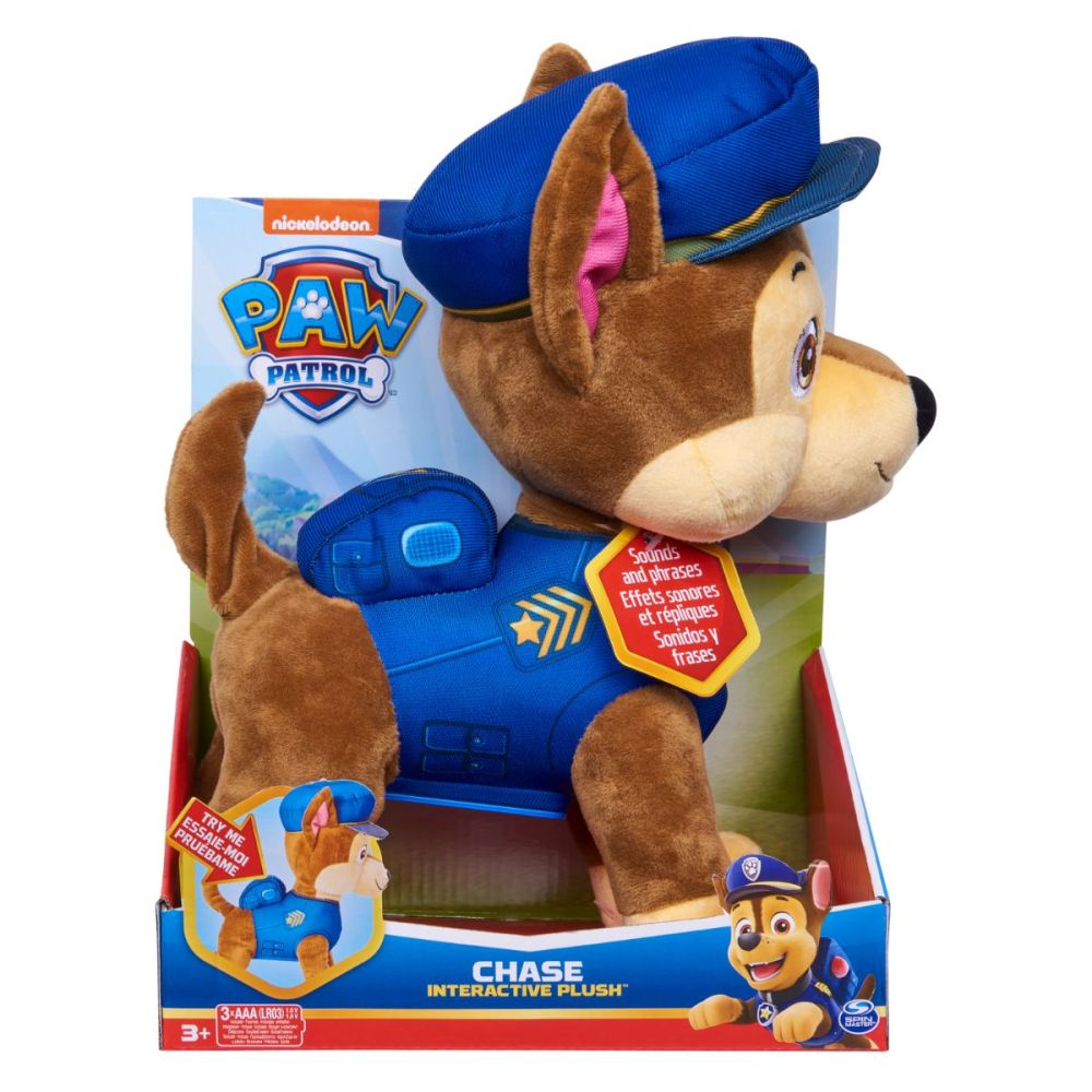 Интерактивна плюшена играчка със звуци, Paw Patrol, Chase, 20136452