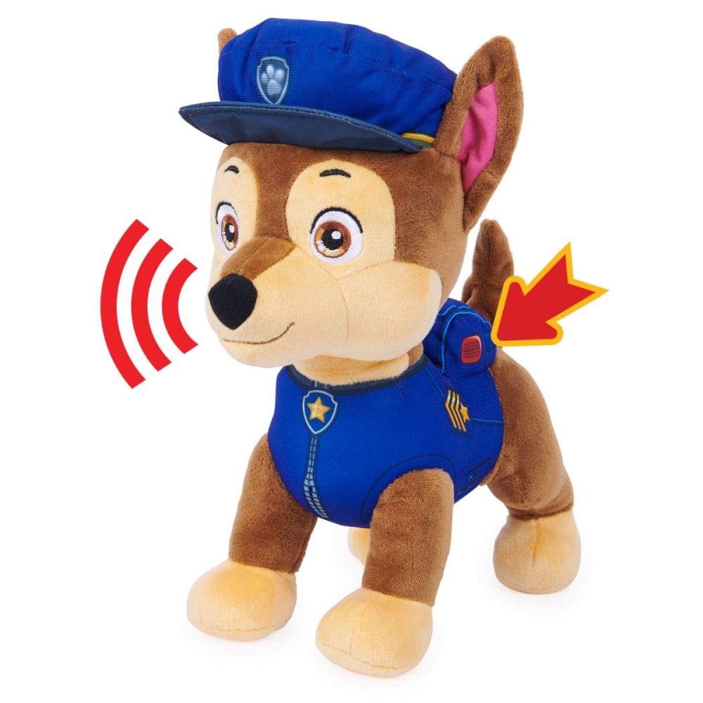 Интерактивна плюшена играчка със звуци, Paw Patrol, Chase, 20136452