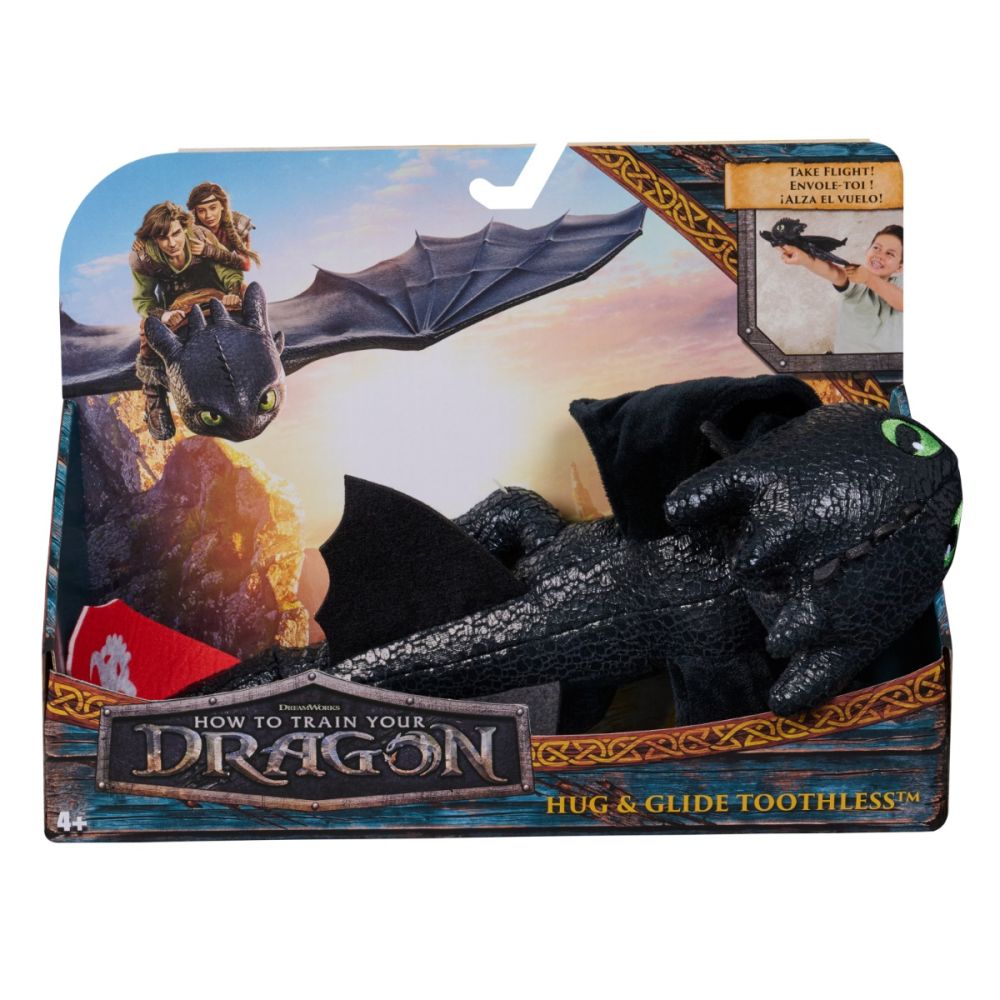 Плюшена играчка, DreamWorks Dragons, Hug and Glide Toothless, 30 см, 6072913